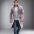 Elegant Men's Woolen Coat with Lapel Pockets - Single Breasted Long Sleeve Jacket Perfect for Autumn and Winter Casual Wear